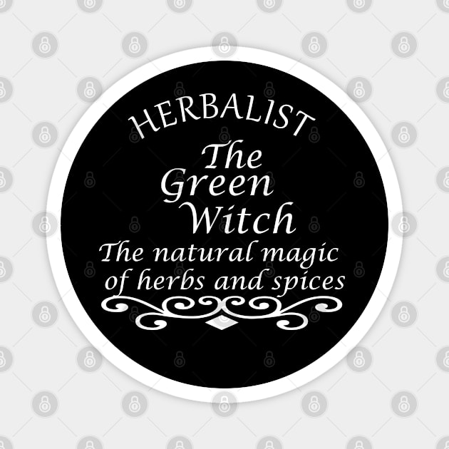 herbalist the green witch Magnet by omitay